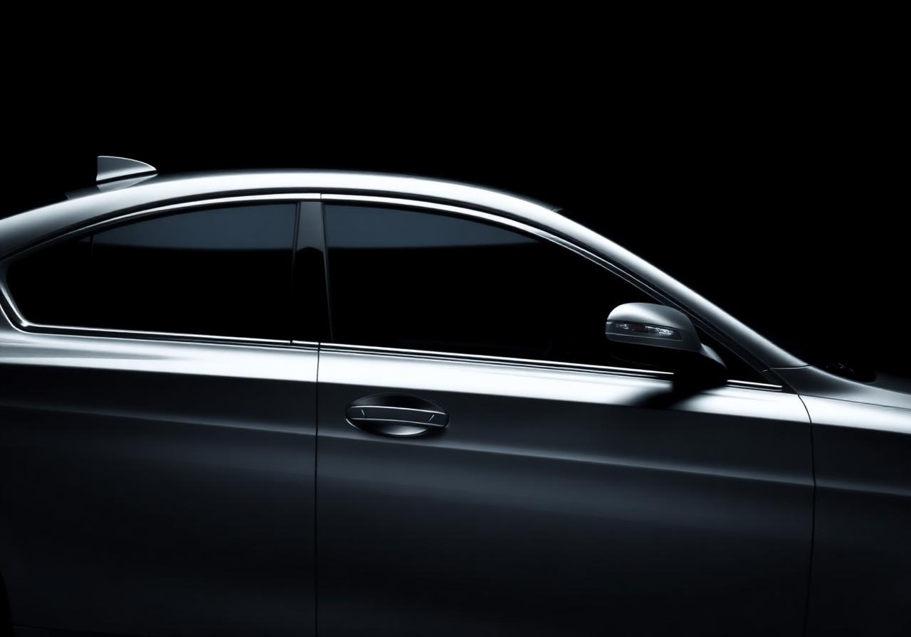 Premium silver sedan with ceramic window tint